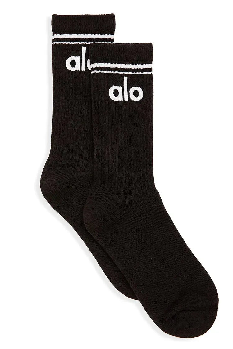 Chaussette rétro unisexe - Noir/Blanc