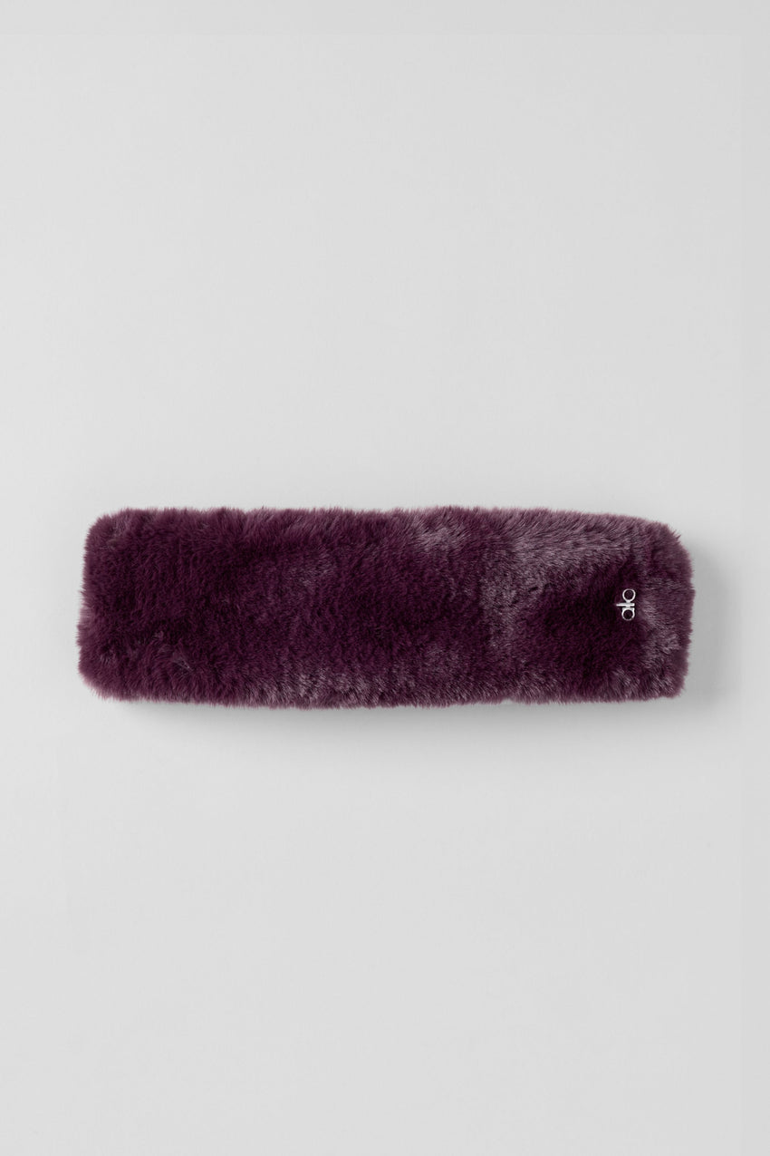 Amore Faux Fur Earwarmer - Rich Bordeaux