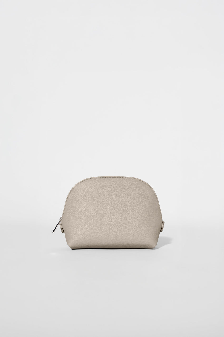 Small Crescent Pouch - Gravel Leather