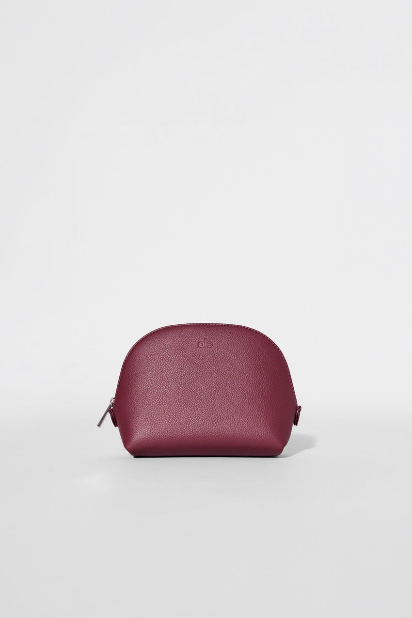 Small Crescent Pouch - Bordeaux Leather