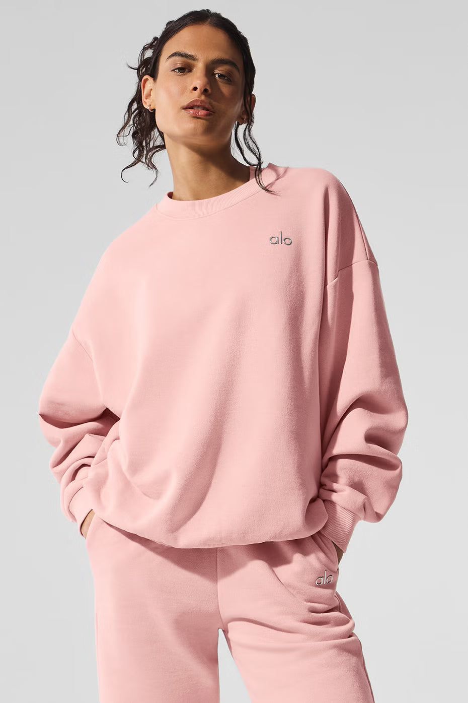 Pull ras du cou Accolade - rose  Quartz