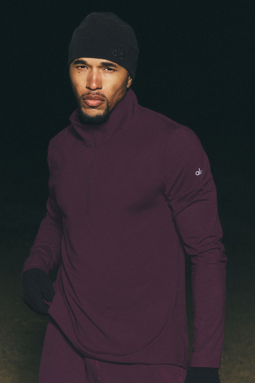 Conquer 1/4 Zip Reform Long Sleeve - Rich Bordeaux
