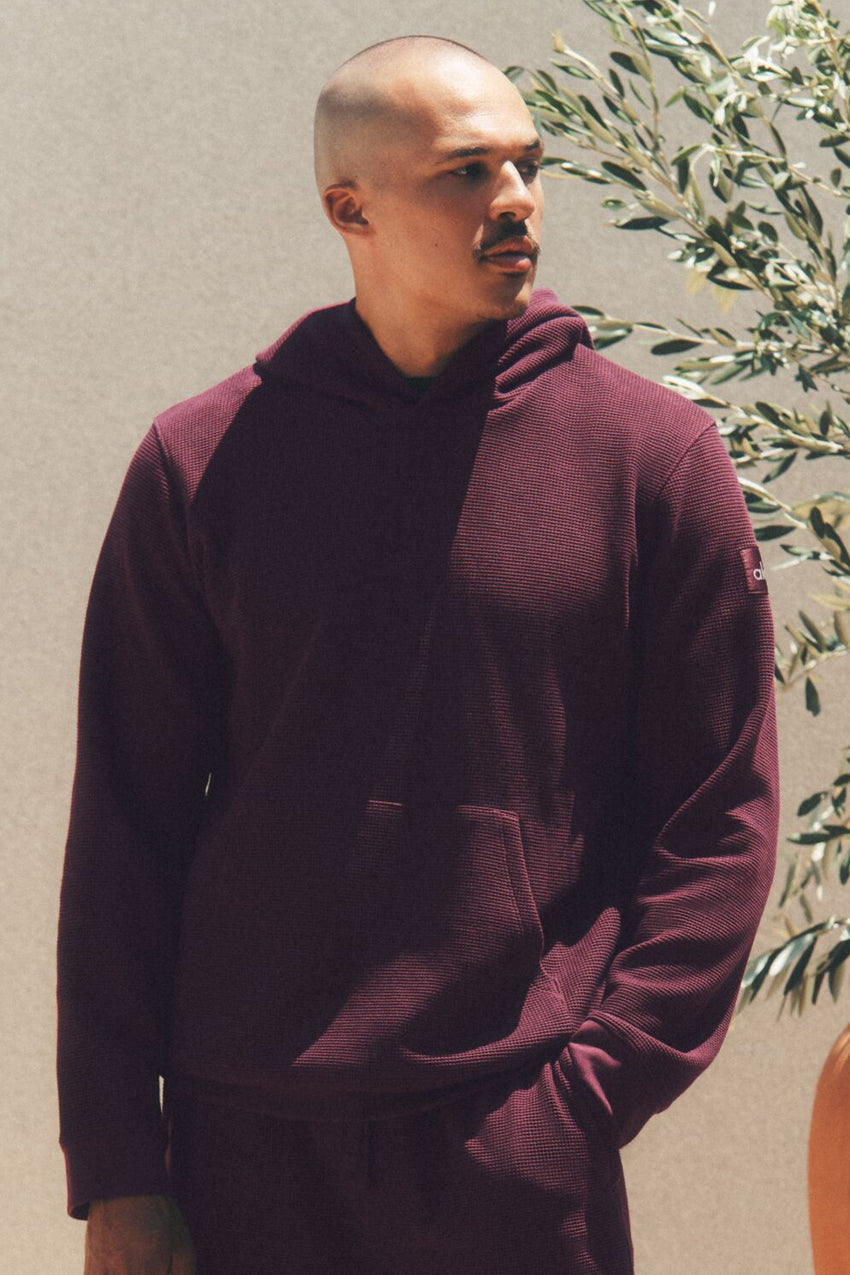 Waffle Lounge Hoodie - Rich Bordeaux