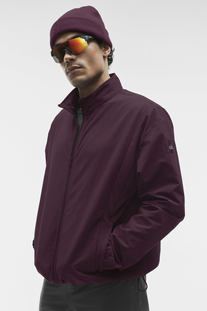 Takeaway Track Full Zip Jacket - Rich Bordeaux