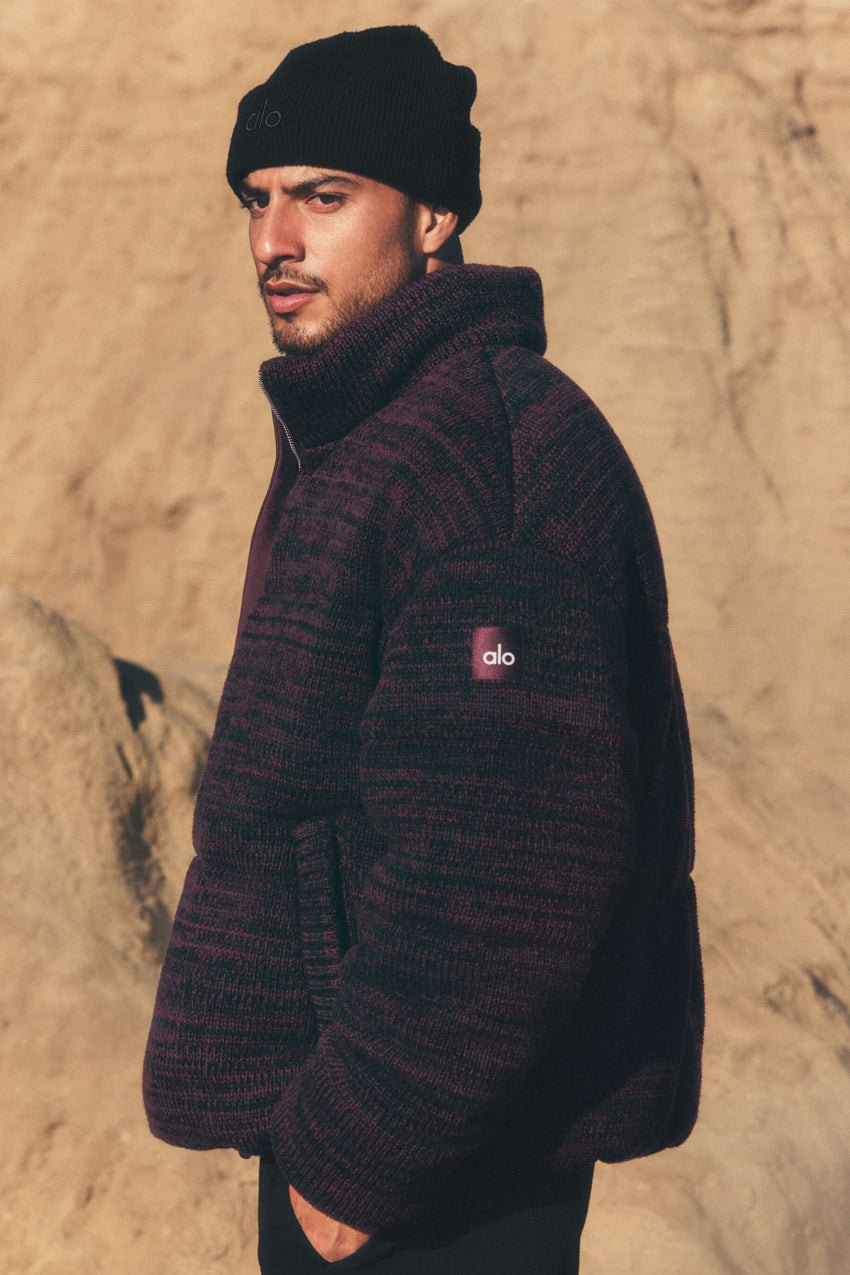 Stage Sweater Puffer - Rich Bordeaux Multi