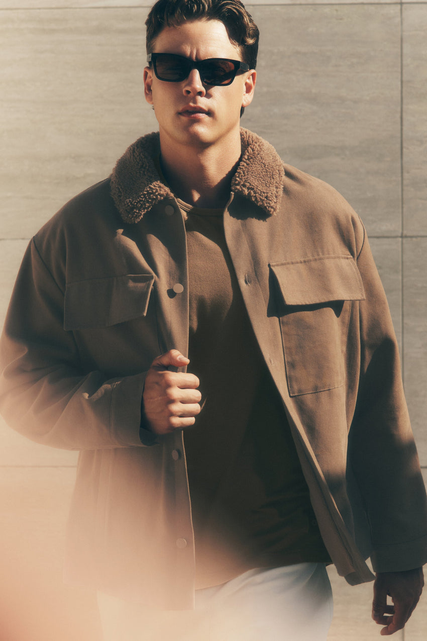 Canvas Utility Shacket - Java Brown