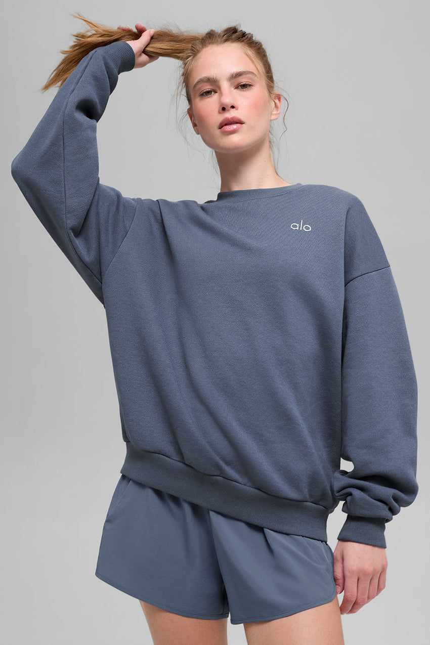 Accolade Crew Neck Pullover - Bluestone