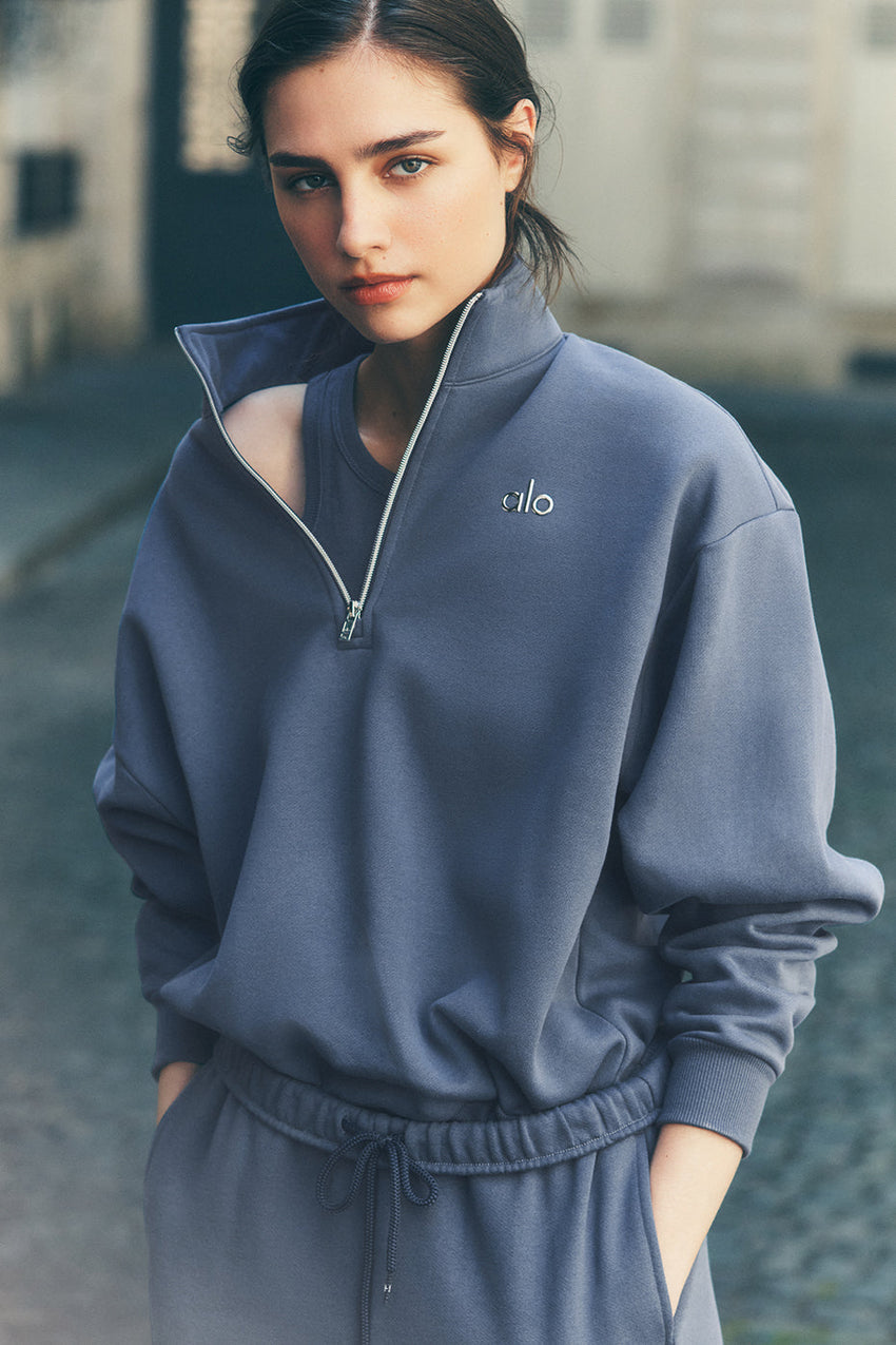 Accolade 1/4 Zip Pullover - Bluestone